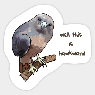 Hawkward Sticker